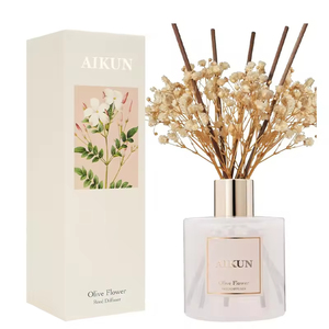 Aikun - Juego de Difusores de Aroma para el Hogar, sin Llama, de Larga Duración, con Varillas de Vidrio, Flores Secas, de Lujo - Product Image 2