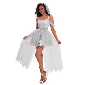 <span class=keywords><strong>Robe</strong></span> de <span class=keywords><strong>vampire</strong></span> mariée fantôme zombie pour <span class=keywords><strong>femme</strong></span> avec bandeau voile Halloween Anime Costumes costume - Product Image 6