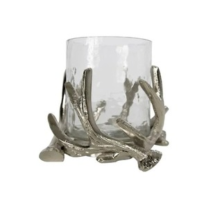 Support de bougie en forme de bois de cerf argenté, résistant à la chaleur, décoration d'intérieur, porte-bougie en métal, décoration d'intérieur - Product Image 1