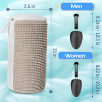 Sac de lavage pour chaussures en polyester YTS pour machine à laver, conception enveloppante pour un nettoyage optimal, 2 embauchoirs ajustables, 7,5x15 pouces, logo personnalisé