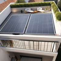 600W-1200W Système de panneau solaire pour balcon sur réseau Micro-onduleur Batterie au lithium Contrôleur MPPT pour usage domestique