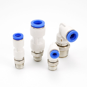 ข้อต่อสายลมแบบตรง Nrl พร้อมข้อต่อแบบหมุนความเร็วสูง Nrc รุ่น Pl8 02 Pc6 02 ทองแดงชุบนิกเกิล - Product Image 2