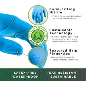 Nitrile <b>Gloves</b> Direct Factory Sale High Quality Powder-free Pure Blue PIP <b>Gloves</b> Anti-slip Work CN - Product Image 2