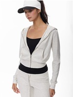 Ensemble 2 pièces décontracté pour femme : haut court zippé à capuche en maille et pantalon évasé à cordon de serrage – Style urbain et confortable