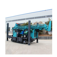 Foreuse rotative APCOM pour puits d'eau, montée sur chenilles, avec moteur diesel, pompe et boîte de vitesses, profondeur maximale 450m
