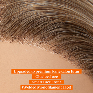 Wholesale Synthetic Kanekalon Fiber Premium Front <strong>Wig</strong> Natural Wave Heat Resistant Invisible Transparent Monofilament Adjustable - Product Image 2
