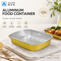 Barquette alimentaire rectangulaire en aluminium moulé en pulpe, jetable, résistante au four, de qualité alimentaire, avec couvercle en PET pour l'emballage alimentaire