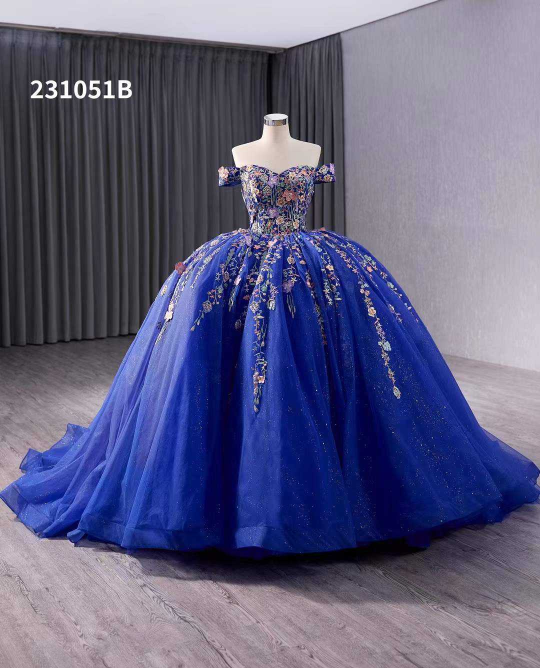 Wedding Dress Lm Collection Cobalt High Low Gown Elegant Royal