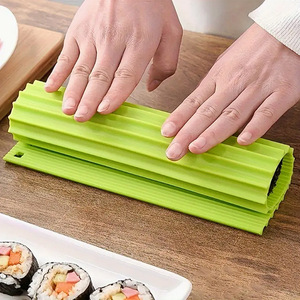 Kit de fabrication de sushi japonais-Tapis en bambou et moule à rouleau en silicone pour maki de bricolage sans gâchis, rouleaux de riz aux algues (réutilisable, débutant-ami - Product Image 4