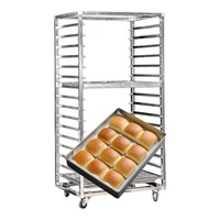 Chariot de boulangerie en acier inoxydable 201/304 pour la cuisson du pain, des gâteaux et des desserts, avec plateau de 600x400, four rotatif, chariot de fermentation mobile
