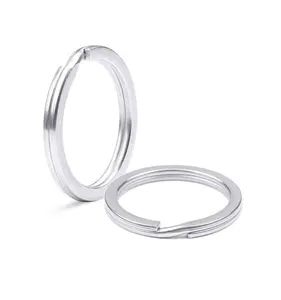 LLavero de acero inoxidable 304, anillo de llave dividido redondo de 15mm, 20mm, 25mm, 28mm, 30mm, 32mm, 35mm y 38mm