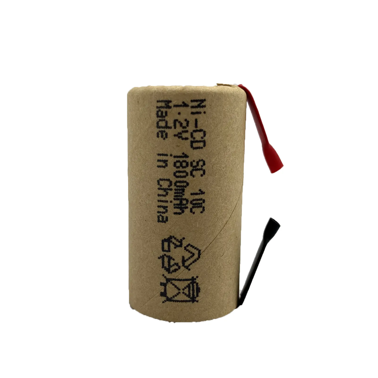 NiCad แบตเตอรี่ SC เซลล์แบบชาร์จ1.2V Ni-Cd ย่อย C 1800MAh แบตเตอรี่ที่มีแท็บ