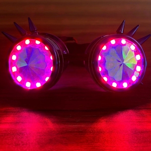 2024 nuevas gafas LED recargables a todo Color Rainbow Spectrum gafas para actuación <span class=keywords><strong>DJ</strong></span> <span class=keywords><strong>Rave</strong></span> Eye disfraz para fiestas de Club nocturno - Product Image 5