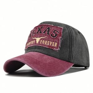 Gorras de Béisbol Estilo Americano Personalizadas de Fábrica, Gorra de Béisbol Vintage Lavada con Parches Bordados - Product Image 3