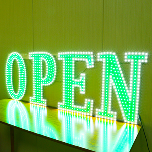 Letrero <span class=keywords><strong>Led</strong></span> abierto verde azul, letrero de letra de 30 pulgadas y 40 pulgadas para tablero, ventana exterior, publicidad, letrero <span class=keywords><strong>Led</strong></span> de negocios - Product Image 4