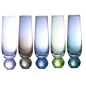 Esthétique Creative Gradation Party Colored Wedding Diamond Handmade Custom Glass Champagne <span class=keywords><strong>Flute</strong></span> - Product Image 6