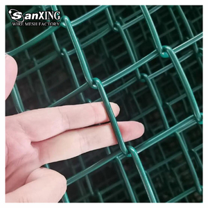 Green Chain Link Wire <b>Mesh</b> Fence Galvanized Steel Diamond <b>Mesh</b> for Yard Farm Garden Boundary Protection - Product Image 6