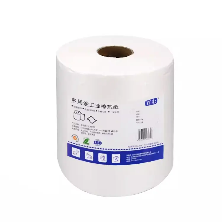 Water absorption and oil absorption without shedding hair shavings, white industrial dust-free wiping paper