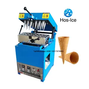 Factory direct Topping Selling Sector Spiral Shape Cone Pizza making line wafer ice cream cone maker