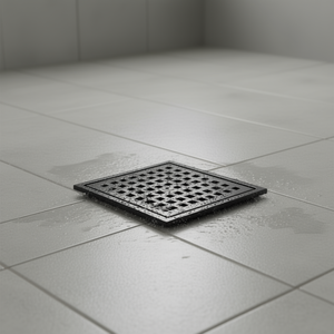 Desagüe de Ducha Cuadrado de 6 Pulgadas con Acabado Mate, Diseño Moderno, Anticorrosión, Conexión Roscada - Product Image 2