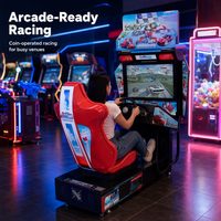 Simulateur de course d'arcade avec écran LCD 32 pouces, machine de jeu de course à monnayeur pour centre de divertissement familial et parc d'attractions