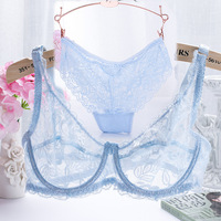 Set Pakaian Dalam Wanita Seksi, Bra Push Up Kawat, Lingerie Renda Erotis Transparan, Celana Dalam Hipster Tali, Celana Dalam Renda Lembut yang Dapat Disesuaikan