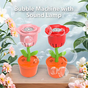 Machine à bulles automatique en forme de fleur avec lumière clignotante et musique Jouet à bulles d'extérieur pour mariage - Product Image 5