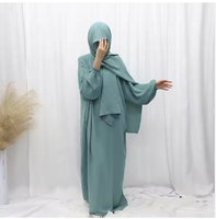 Abaya Femme Robe Musulmane Style Luxe de Gros Mukena Abaya Femme Ensemble 2 Pièces Robe de Prière Musulmane Avec Hijab Dubaï Jilbab Modeste