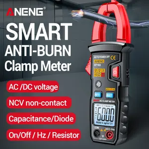 Pince ampèremètre à pince numérique ANENG ST183 courant alternatif 6000 comptes testeur de tension cc/ca True RMS capacité Hz NCV Ohm pince mètre