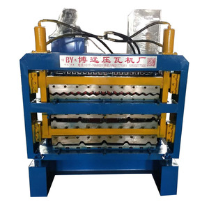 آلة تشكيل الصفائح المعدنية ثلاثية الطبقات لمواد البناء عالية المبيعات مع مكونات المحرك الأساسية - Product Image 3