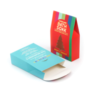 Boîte pliante multicolore écologique en papier kraft brun personnalisé avec fenêtre en pvc pour le thé le café, boîte avec fenêtre