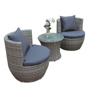 <span class=keywords><strong>Set</strong></span> da <span class=keywords><strong>balcone</strong></span> tavolo e sedie impilati <span class=keywords><strong>per</strong></span> esterni da giardino in rattan a forma di vaso <span class=keywords><strong>per</strong></span> cortile e villa - Product Image 3