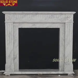 Hot Sale Marmer Perapian Modern Desain Marmer Mantel Pabrik Pasokan Langsung Dipoles Carrara Marmer Putih Light Bulb Crafts