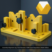 Outil de centrage et de fixation pour assemblage FDM 3D imprimé en PLA, à rainure en V, pour R&D, fabrication et personnalisation OEM