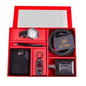 Set de regalo empresarial: reloj de cuero, billetera, cinturón, caja de perfume para hombre, estilo de lujo para el Día del Padre - Product Image 3