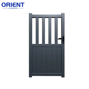 Portails de sécurité en <span class=keywords><strong>aluminium</strong></span> sur mesure, portails piétons en métal, revêtement poudré noir et blanc, largeur 3m <span class=keywords><strong>4m</strong></span>, hauteur 1,8m - Product Image 5