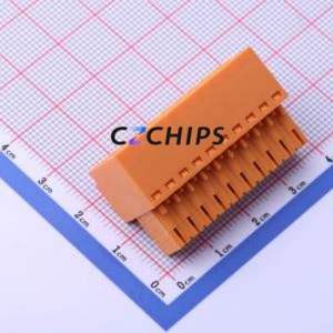 KF2EDGKE-3.5-2*10P Plug-in Terminal Block P=3.5mm Connector Male Plug 2x10P 3.5mm Orange - Product Image 2