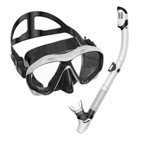 Ensemble de plongée en silicone avec lunettes étanches, palmes, sac de transport, équipement de plongée souple, matériel et accessoires de natation et de plongée