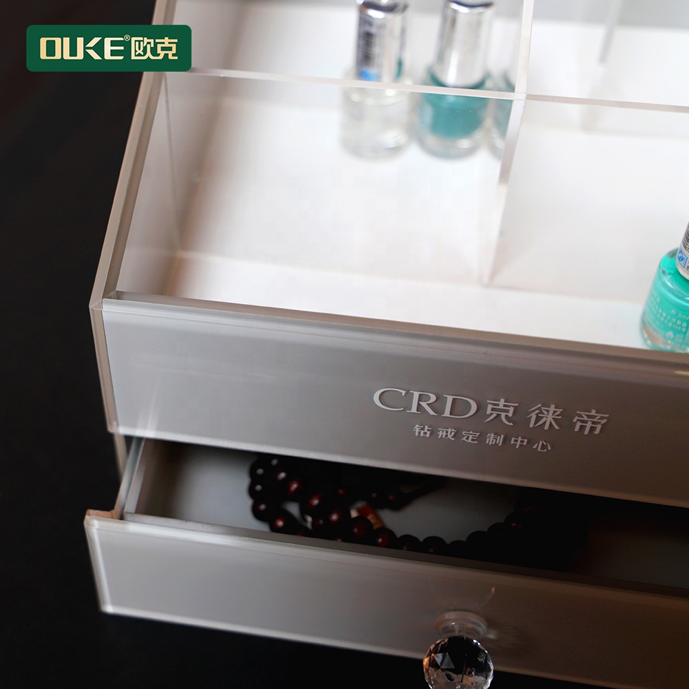 По индивидуальному заказу, челый акриловый ящик сильный Desktop Косметика стеллаж для хранения дисплей стенд