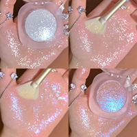 Bronzer et illuminateur pressé pigmenté sur mesure OEM, illuminateur visage, marque privée, 4 couleurs, maquillage vegan scintillant, illuminateur individuel