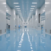 Système de sol époxy modulaire pour salle blanche ISO 7 sans poussière pour atelier de fabrication électronique