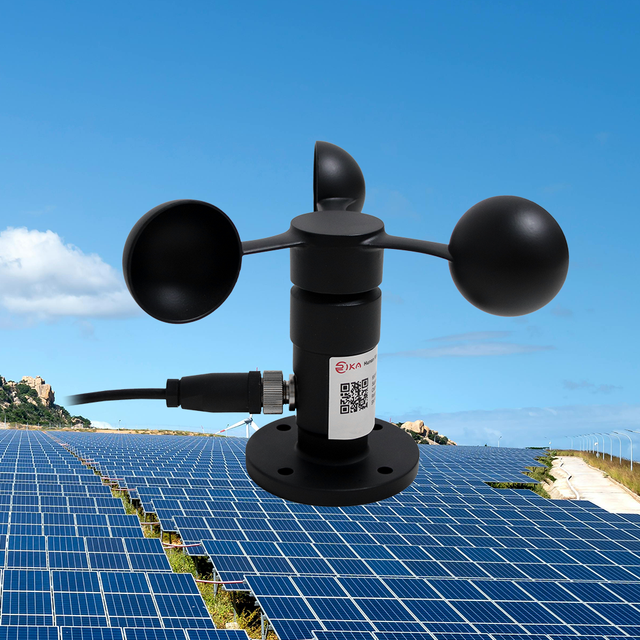 RK100-01G RS485 Plastic/Metal Generator Sensor Meter 4-20mA Three Cup Anemometer Wind Speed and Direction Measuring Instrument
