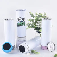 Tumbler ramping berdinding ganda 20oz dari stainless steel 304 untuk sublimasi, dengan tutup geser dan kabel data