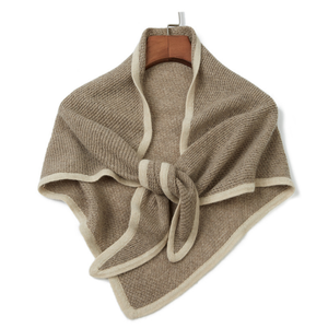 Automne hiver tricoté chaud et confortable triangle creux petite écharpe châle en pur <span class=keywords><strong>cachemire</strong></span> - Product Image 1