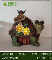 Statues en résine Art Déco faites à la main grandeur nature, imperméables, en forme d'escargot, de grenouille, de tortue, lampes solaires de jardin, figurines d'extérieur, ornement Fulin