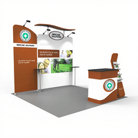 Nouveau Design Portable En Aluminium Étagère Affichage Salon Publicité Promotion Tension Tissu 10x10 Expo Foire Stand D'exposition