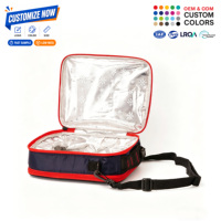 Sac isotherme rigide en Oxford 600D réutilisable et imperméable avec bandoulière réglable pour le transport de nourriture et de boissons en déplacement
