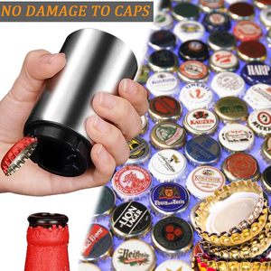 Cao Cấp Bia Tự Động Mở Chai Thép Không Gỉ Đẩy Xuống Và Pop Off Từ Cap Catcher - Product Image 6