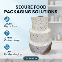 Papier synthétique jetable enduit de PE vierge, prix usine, pour emballage alimentaire, snacks, pain et petites entreprises