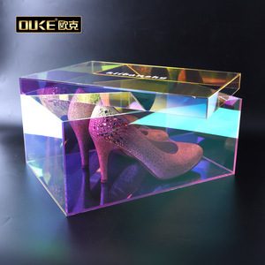 Tùy chỉnh chất lượng hàng đầu mô hình cầu vồng Acrylic Giày hiển thị hộp màu Acrylic Hộp - Product Image 1